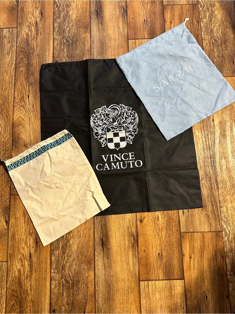 Designer Dust Bag Lot (Tory Burch, Vince Camuto, Saysh)